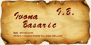 Ivona Basarić vizit kartica